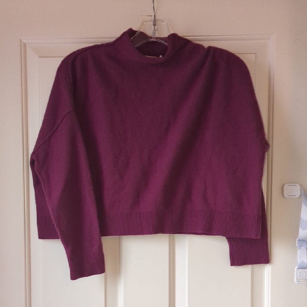 Pilcro Deep Purple Cowl Neck Sweater